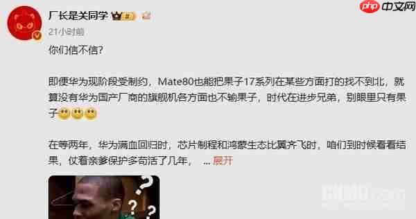 华为厉害了！博主爆料：Mate 80某些方面能把iPhone 17打得找不着北