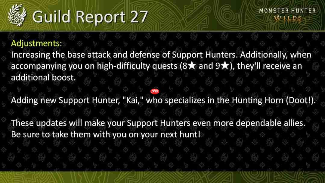 《怪物猎人:荒野》第三弹更新!猎人加强&全新支援猎人