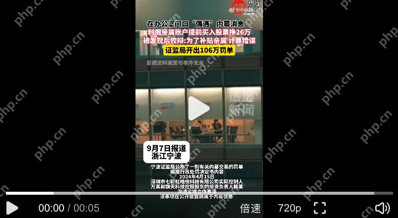 隔墙有耳换来百万罚单:内幕交易“偷听获利”案全解析 - php中文网