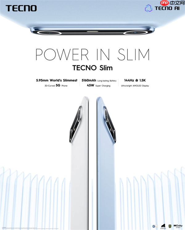 5.93mm全球最薄曲面屏手机！传音TECNO Slim系列正式发布