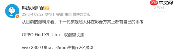 疑似OV米耀超大杯影像参数曝光!OV主打2亿像素主摄