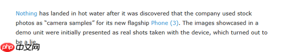 Nothing承认造假：Phone (3)相机样张实为付费图库照片