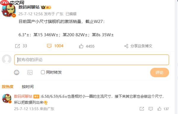 小米OV小尺寸旗舰机激活销量出炉：小米15达346万台