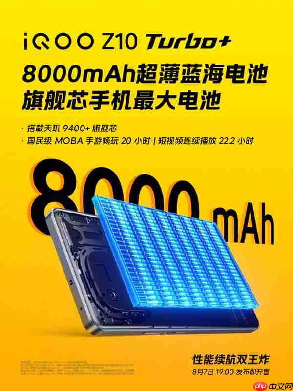 iQOO Z10 Turbo+发布 天玑旗舰芯＋8000mAh 2199元起