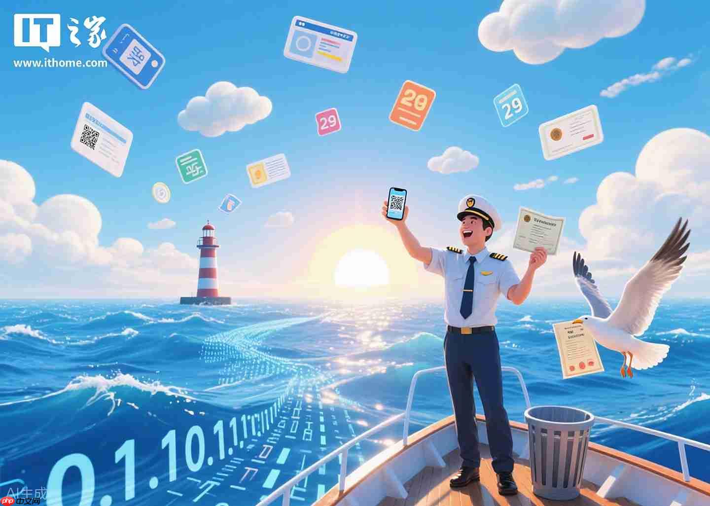 我国全面应用船员类电子证照，12 月底前为过渡期