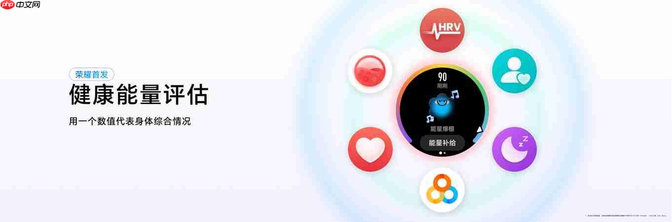 荣耀手表Fit正式发布,首发健康能量值,身体状态一看便知
