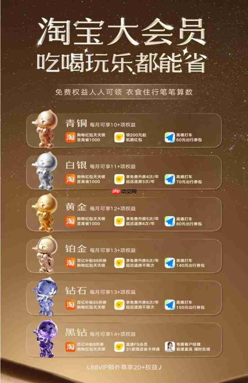 淘宝上线“大会员”体系：打通饿了么、飞猪、菜鸟、高德地图