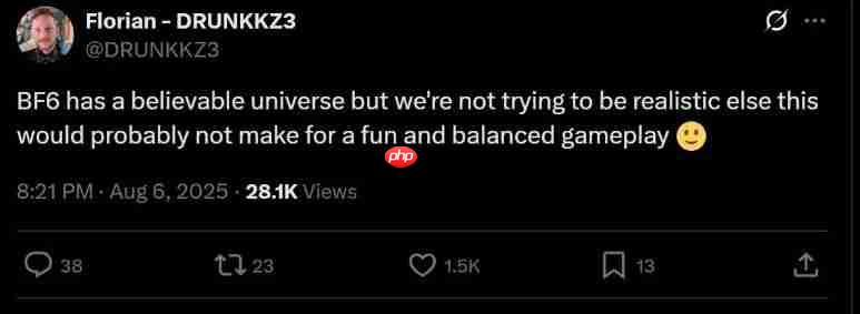 不只追求真实感！《战地6》设计师：更注重乐趣和平衡