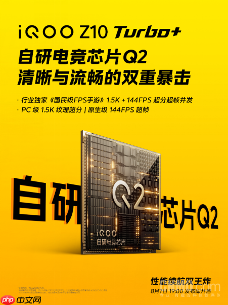 性能续航双王炸!iQOO Z10 Turbo+将于8月7日发布