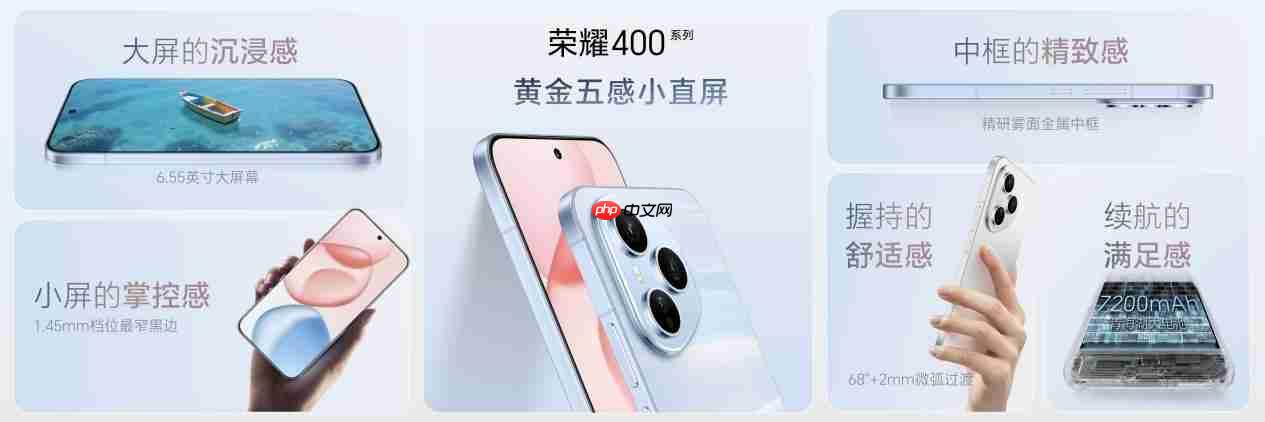 2亿像素主摄加持！荣耀400系列正式开售：2124124.15元起冠绝同档