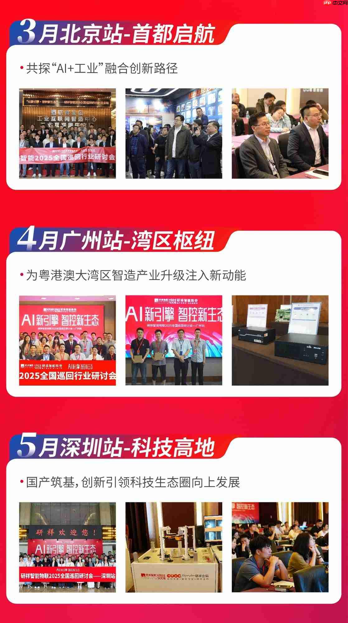 研祥智能物联2025全国巡回研讨会一路精彩，成都站倒计时！