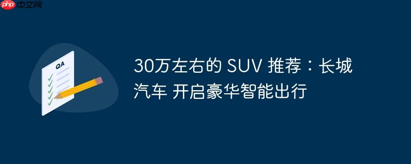 30万左右的 suv 推荐:长城汽车 开启豪华智能出行