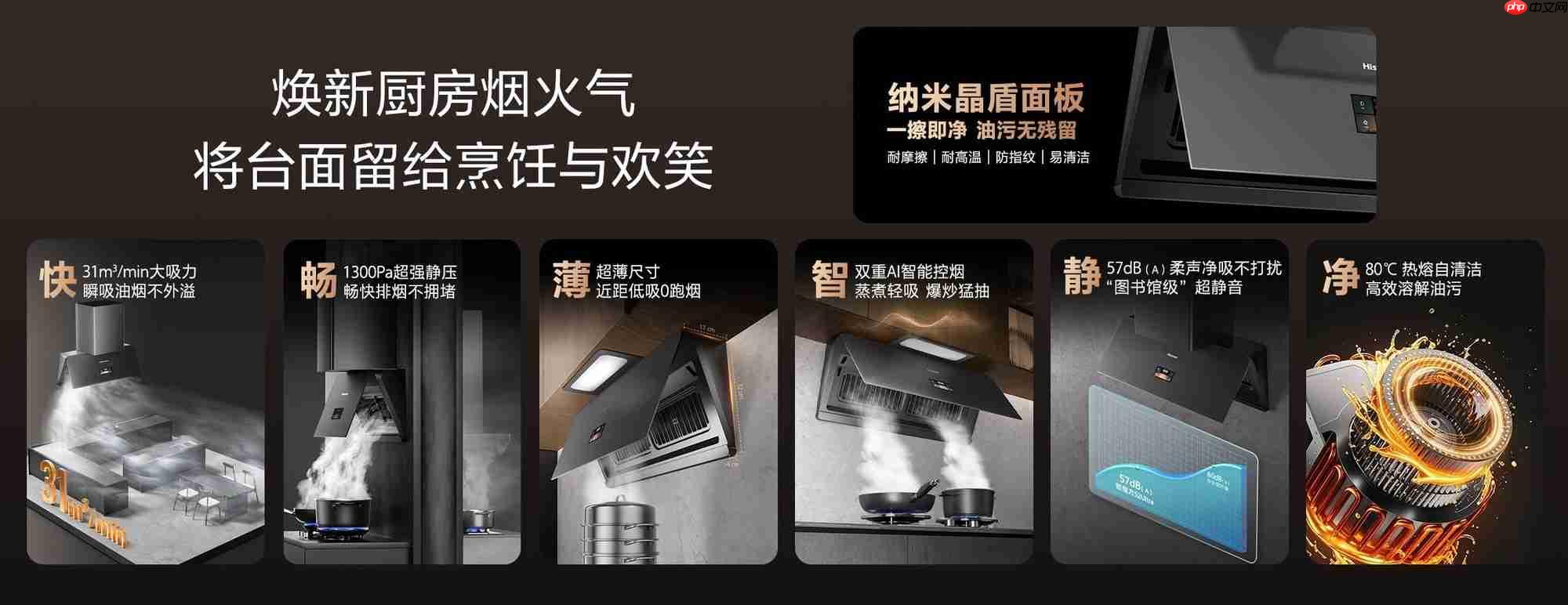 海信油烟机选购指南:四大机型破解油烟痛点,精准匹配多元厨房场景