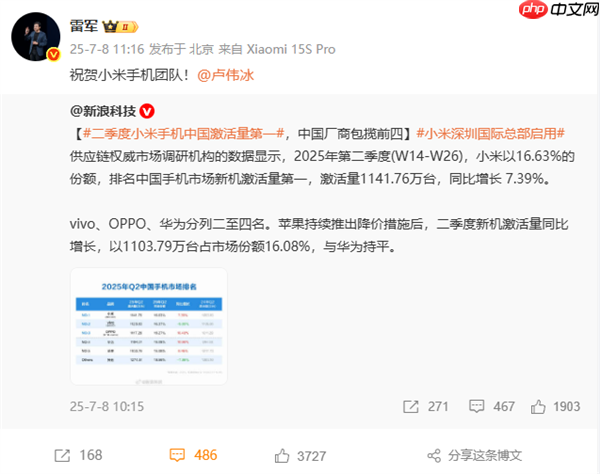 小米高层人事变动 王晓雁升任小米高级副总裁