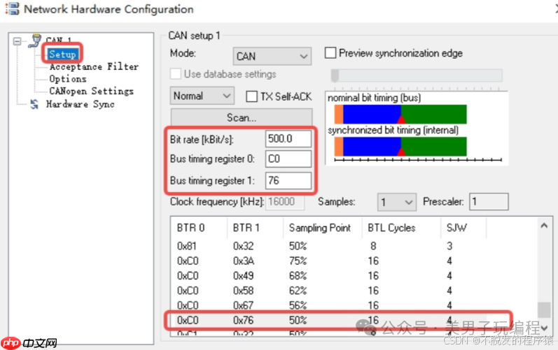 如何使用VH6501进行CAN采样点测试