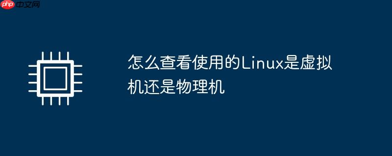 怎么查看使用的Linux是虚拟机还是物理机