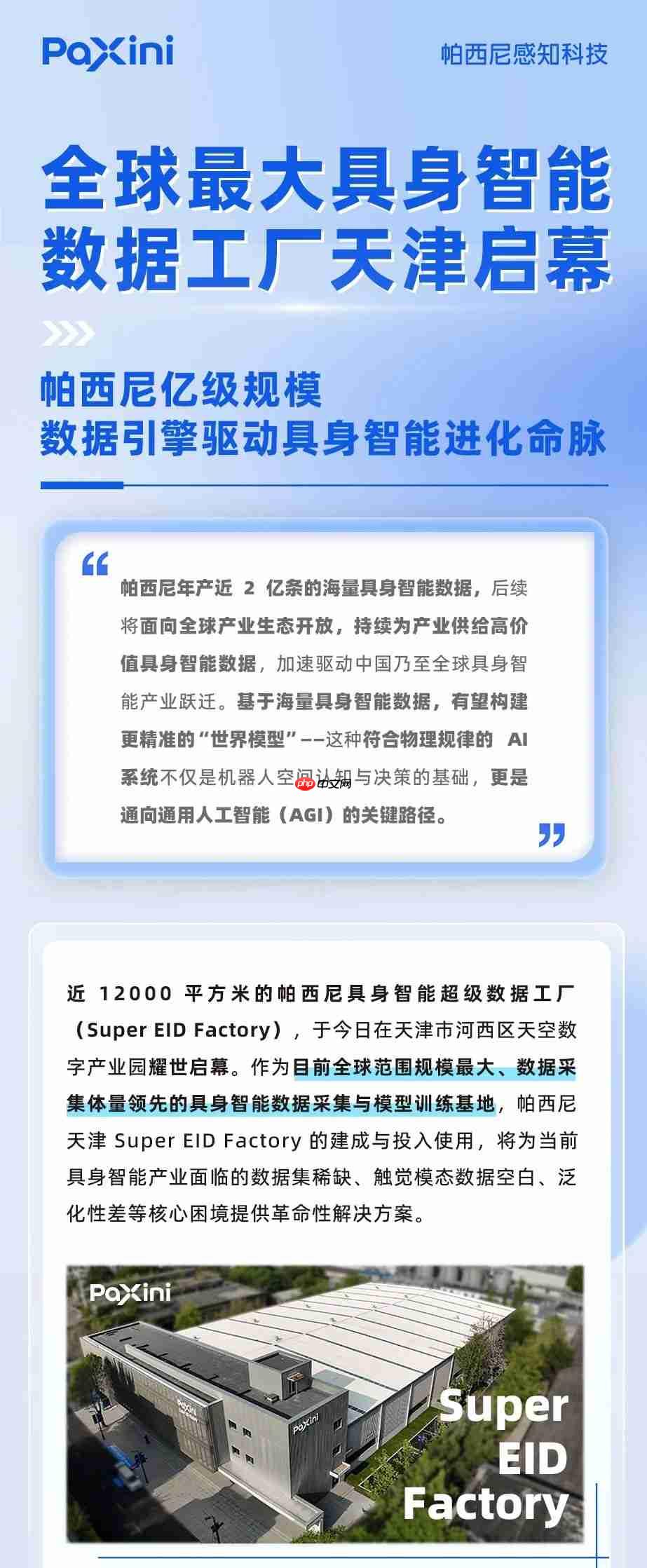 全球最大：帕西尼具身智能超级数据工厂在天津正式投用