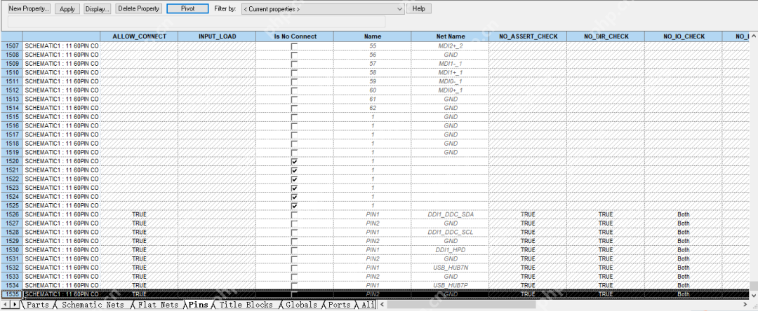 Cadence原理图查看PIN总数