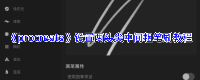 Procreate笔刷设置技巧:轻松打造两头尖中间粗艺术线条