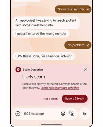 谷歌介绍安卓4项新功能:AI 诈骗检测、实时位置共享等