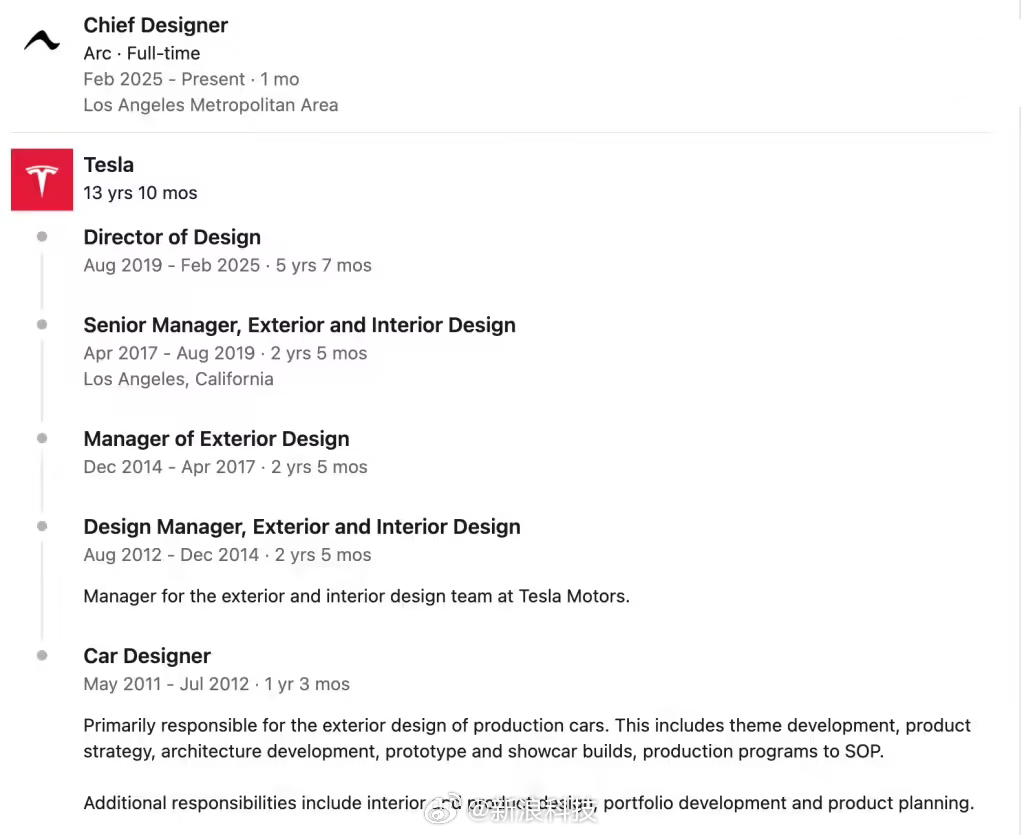 特斯拉设计团队人才流失!两位顶级设计师已离职