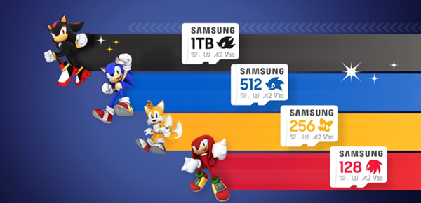 三星“索尼克”系列PRO Plus microSD卡上市:四色容量可选 99元起