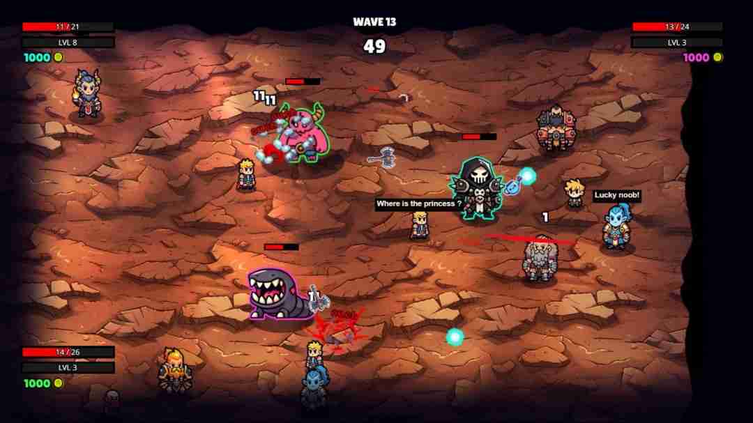 Noobs Are Coming,Steam页面开放:成为最终BOSS,主宰竞技场Roguelike的混乱战场