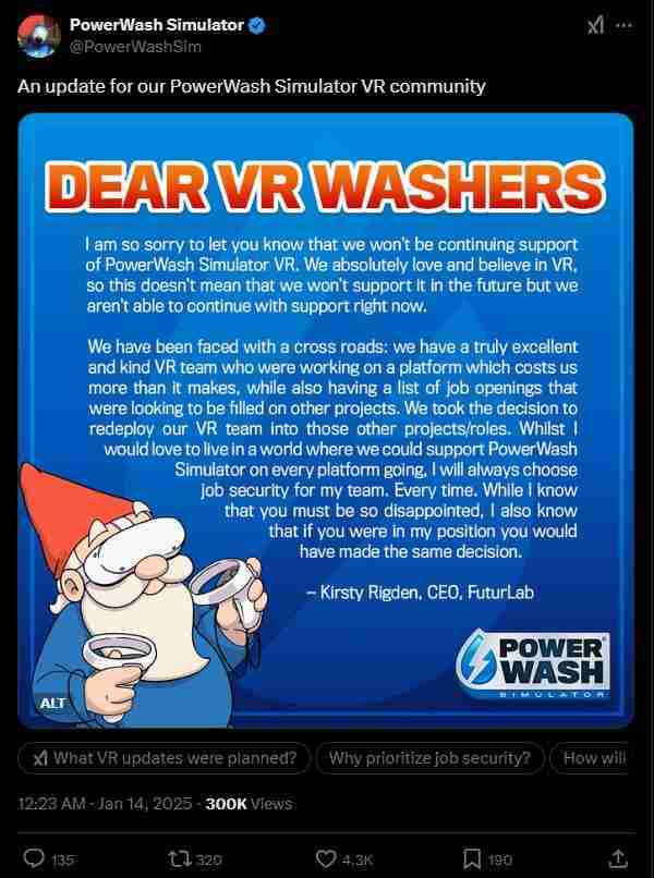 冲就完事模拟器VR版本停更：FuturLab团队的艰难抉择与未来展望