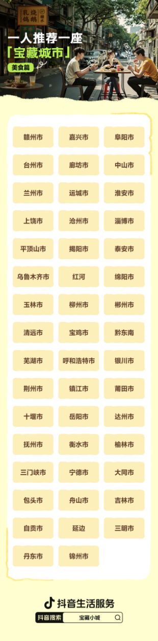 抖音生活服务发起“发现宝藏小城”活动,助力打造舌尖上的文旅名片