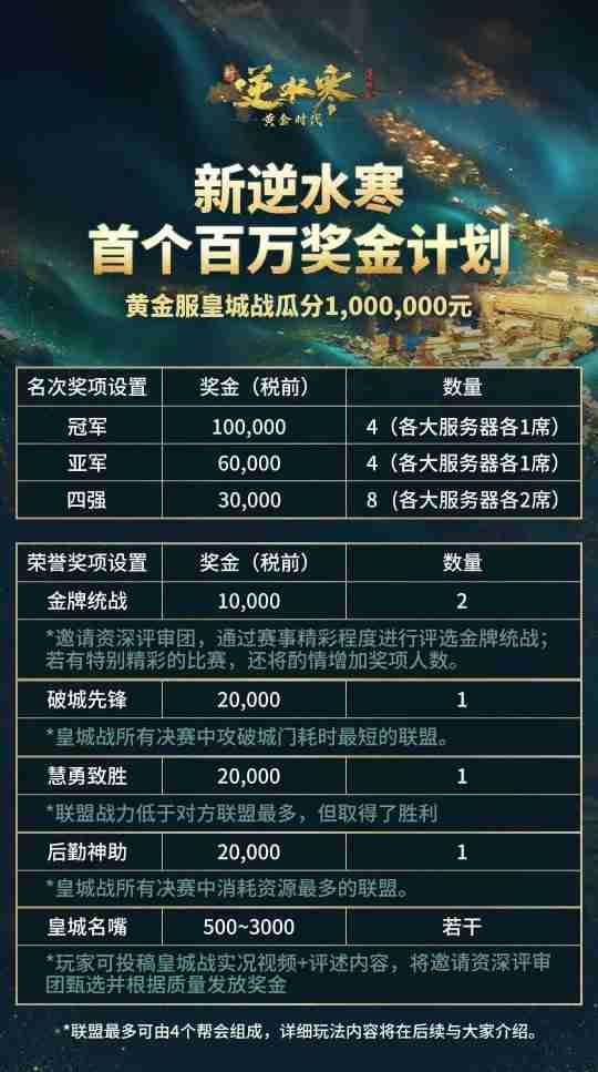 《逆水寒》全服唯一,黄金服最强帮会大当家即将诞生!