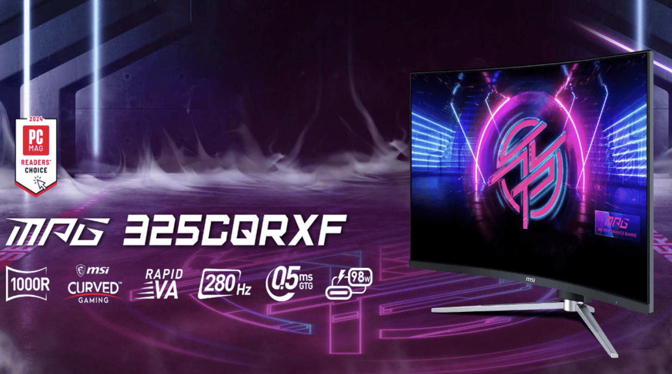 微星推出“325CQRXF”32 英寸显示器,搭 2K 280Hz Rapid VA 面板