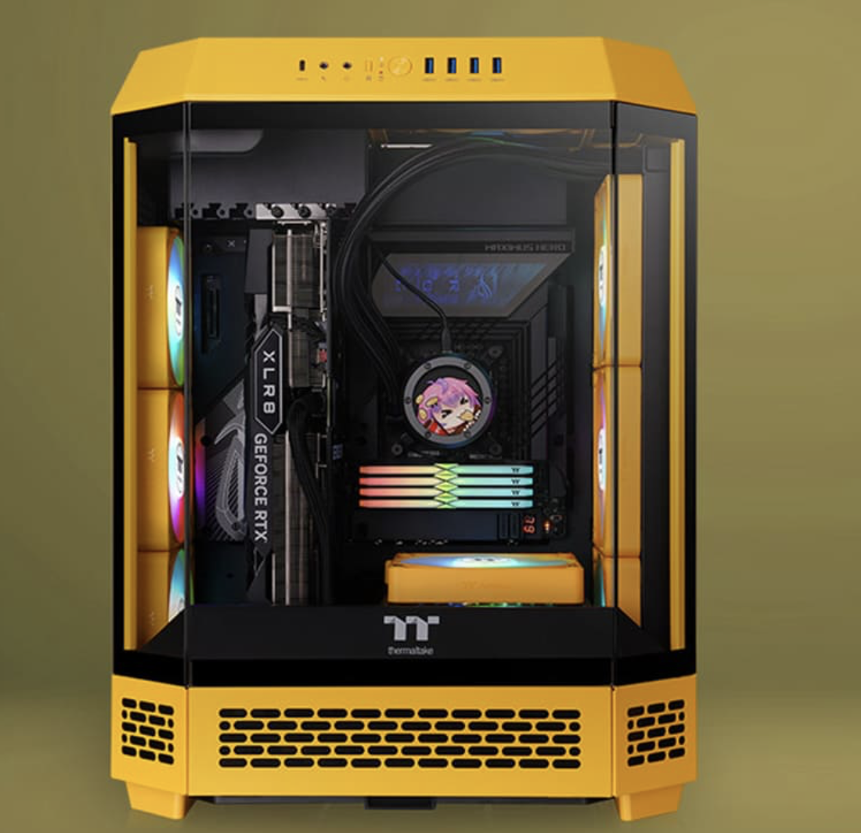 曜越透视 The Tower 600 八角柱中塔 ATX 机箱新增“泡泡粉”“蜂芒黄”配色,1199 元