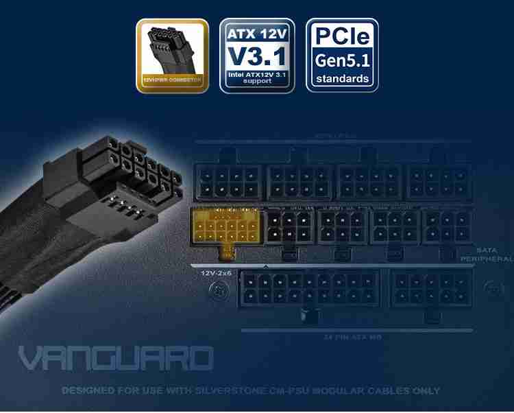 银昕推出 VANGUARD 系列金牌全模电源：支持 ATX 3.1 标准，配原生 12V-2×6 接口