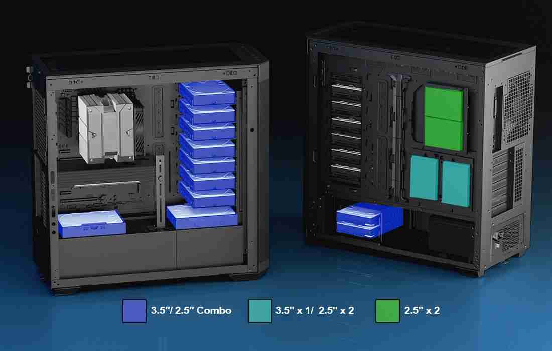 支持 SSI-EEB“双路大板”，银昕推出 15 盘位工作站机箱 SETA H2