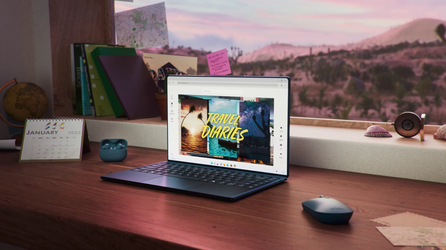 屏下摄像头笔记本:联想 YOGA 新品曝光,搭载英特尔 Lunar Lake 处理器