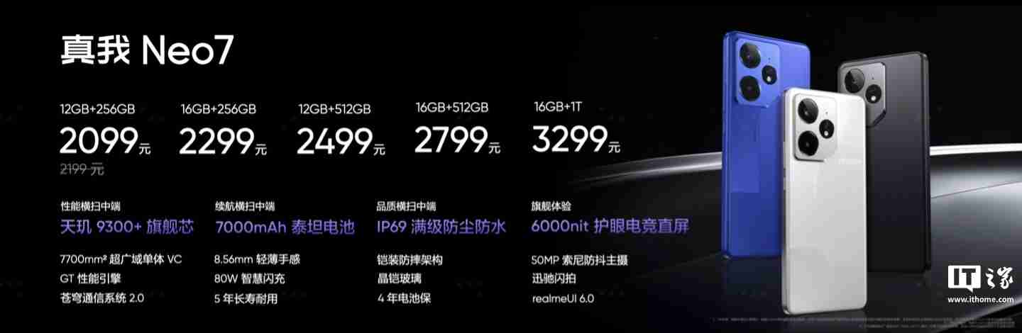 realme 真我 Neo7 手机同比上代预售 1 小时销量增长 887%