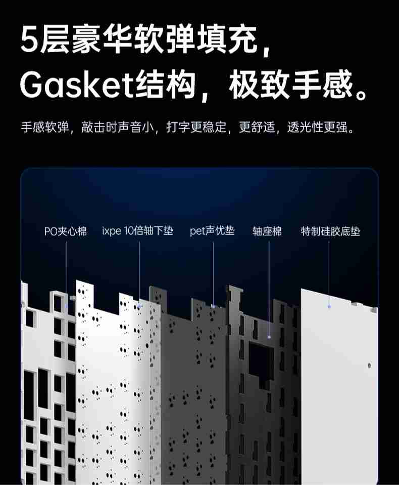迈从 G87 机械键盘开售:Gasket 结构、三模连接,首发 99 元起
