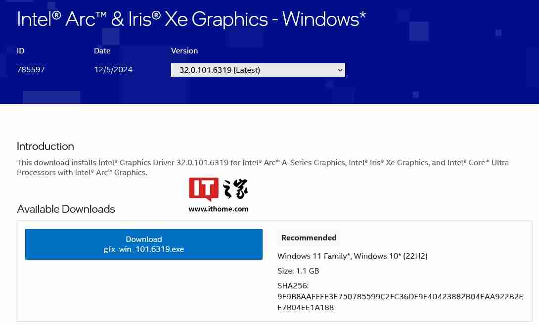 英特尔发布 6319 图形驱动,支持《漫威争锋》等新游戏