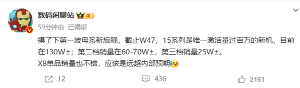 4499元起涨价也好卖!曝小米15系列激活量超130万:唯一破百万的新旗舰