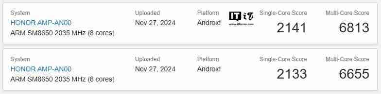荣耀 300 系列新机现身 Geekbench，搭载高通骁龙 8 Gen3 降频版
