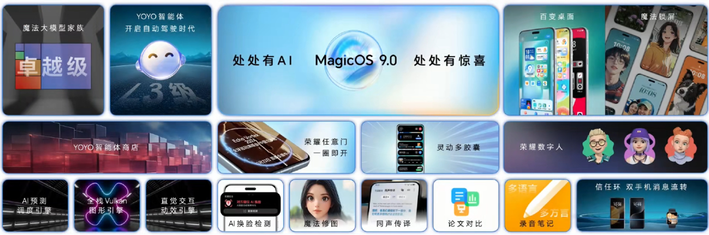 荣耀 MagicOS 9.0 首批公测机型获 122 版本升级:新增支持第三方应用通话录音、闭眼修复等功能