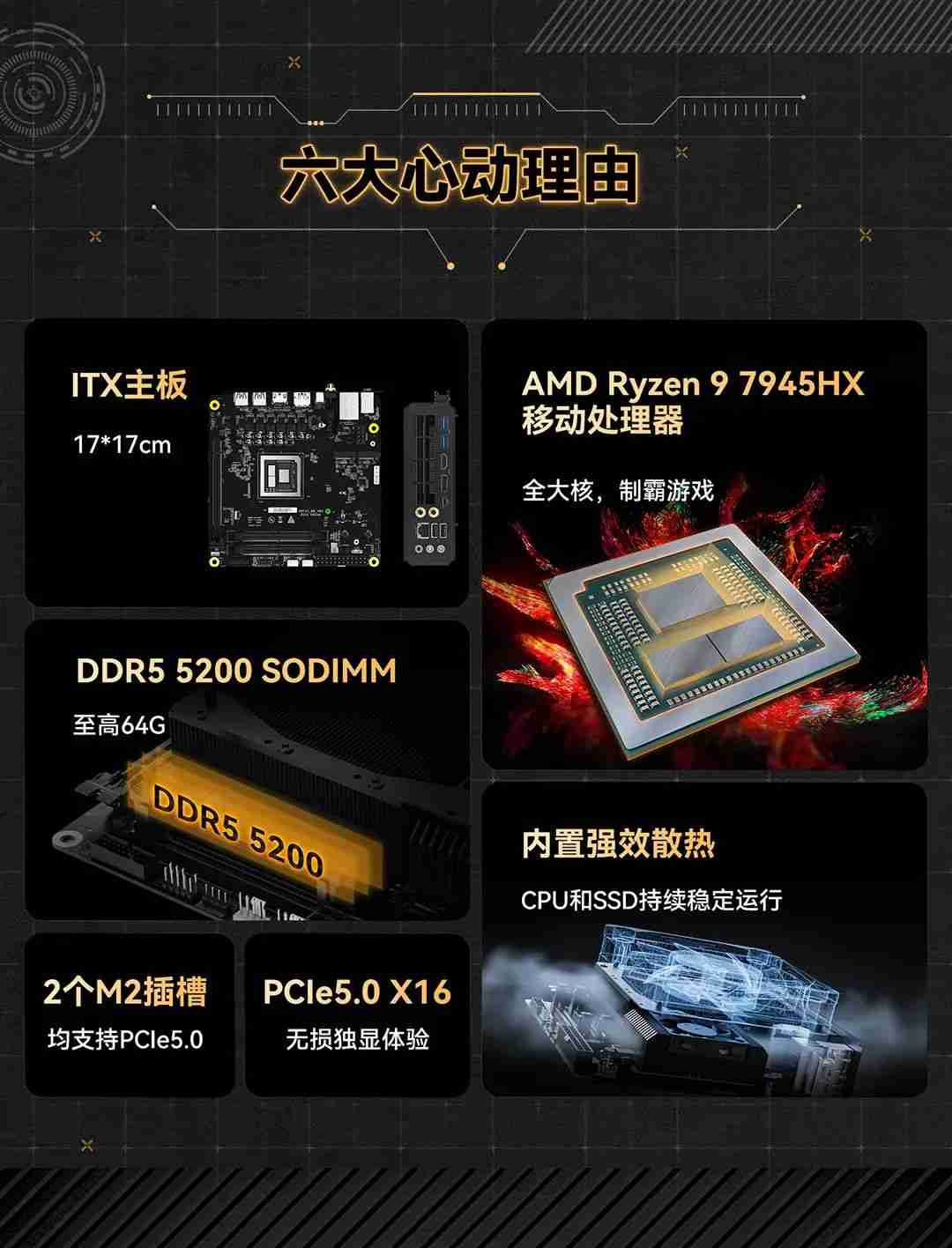 首发 3599 → 到手 2699 元:铭凡 BD790i ITX 主板预售新低(含 R9-7945HX 处理器)