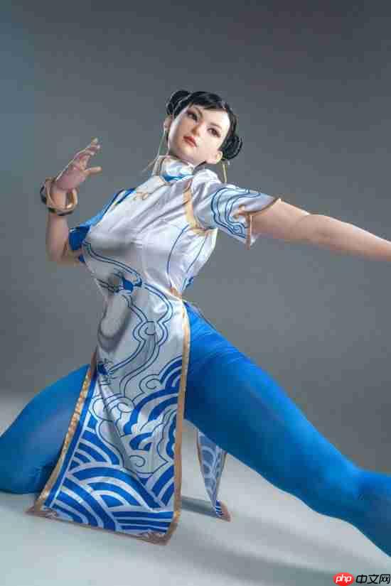 《街头霸王6》春丽等身人偶:硅胶皮肤真实触感