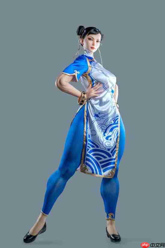 《街头霸王6》春丽等身人偶:硅胶皮肤真实触感