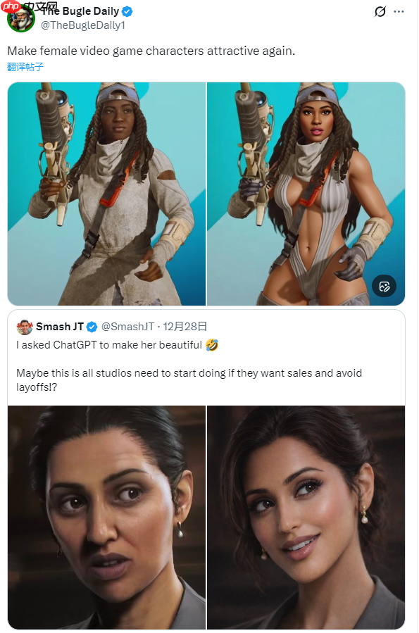 玩家用AI美化《星鸣特攻》黑人女角 变女神了