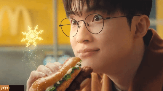 Faker为韩国麦当劳慈善活动代言:狂炫一大口汉堡!