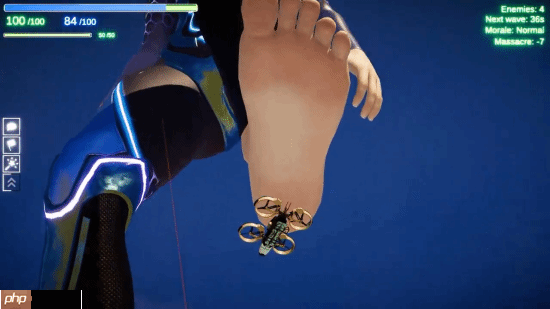 又一款性感女巨人游戏?玉足践踏装甲车化为齑粉