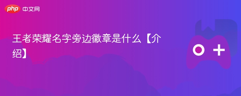 王者荣耀名字旁边徽章是什么【介绍】