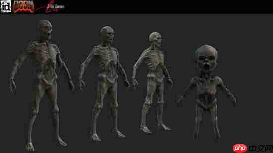 原版《毁灭战士4》开发资料曝光!活体兵器四足坦克等