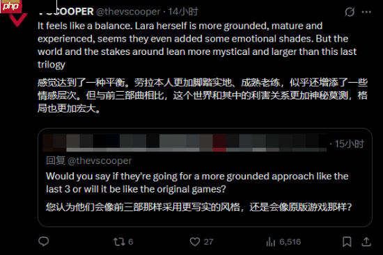 《古墓丽影》新作大爆料：玩法更现代 已到最终打磨阶段！